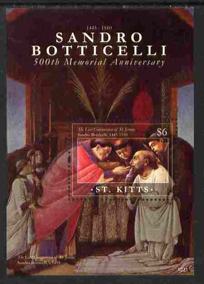 St Kitts 2010 500th Anniversary of Sandro Botticelli perf m/sheet unmounted mint