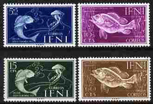 Ifni 1953 Colonial Stamp Day set of 4 - Fish SG 97-100