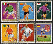 Ajman 1970 World Cup Football set of 6 unmounted mint (Mi 525-30A)