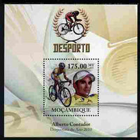 Mozambique 2010 Sport - Cycling (Alberto Contador) perf m/sheet unmounted mint, Scott #2039