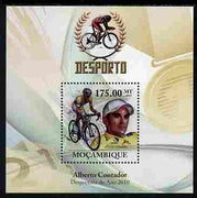 Mozambique 2010 Sport - Cycling (Alberto Contador) perf m/sheet unmounted mint, Scott #2039