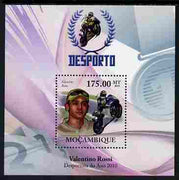 Mozambique 2010 Sport - Motor Cycling (Valentino Rossi) perf m/sheet unmounted mint, Scott #2040