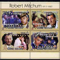 Guinea - Bissau 2010 Actors - Robert Mitchum perf sheetlet containing 6 values unmounted mint, Michel 5195-98