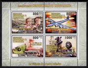 Guinea - Bissau 2010 WW2 - Hiroshima & Nagasaki perf sheetlet containing 4 values unmounted mint, Michel 5217-20