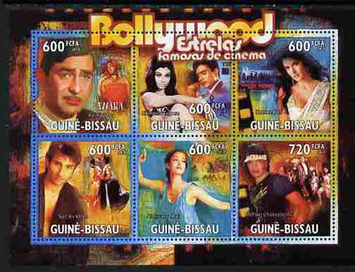 Guinea - Bissau 2010 Bollywood - Indian Cinema perf sheetlet containing 6 values unmounted mint, Michel 5173-76