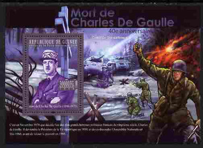 Guinea - Conakry 2010 Death Anniversary of Charles De Gaulle #1 perf s/sheet unmounted mint, Michel BL 1859