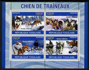 Togo 2010 Sled Dogs perf sheetlet containing 4 values unmounted mint, Yvert 2372-75