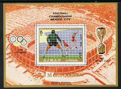 Ajman 1970 World Cup Football perf m/sheet unmounted mint, Mi BL 189A)