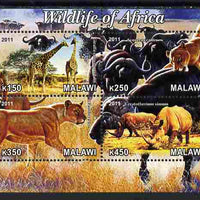 Malawi 2011 Wildlife of Africa #2 perf sheetlet containing 4 values unmounted mint