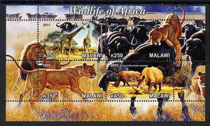 Malawi 2011 Wildlife of Africa #2 perf sheetlet containing 4 values unmounted mint