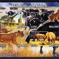 Malawi 2011 Wildlife of Africa #2 imperf sheetlet containing 4 values unmounted mint