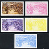 Oman 1974 Napoleon 5b (Capitulation of Baylen) set of 5 imperf progressive colour proofs comprising 3 individual colours (red, blue & yellow) plus 3 and all 4-colour composites unmounted mint