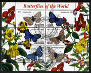 Malawi 2011 Butterflies of the World #1 perf sheetlet containing 6 values cto used