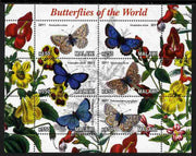 Malawi 2011 Butterflies of the World #1 perf sheetlet containing 6 values unmounted mint