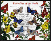 Malawi 2011 Butterflies of the World #1 imperf sheetlet containing 6 values unmounted mint