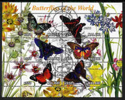Malawi 2011 Butterflies of the World #2 perf sheetlet containing 6 values cto used