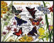 Malawi 2011 Butterflies of the World #2 imperf sheetlet containing 6 values unmounted mint
