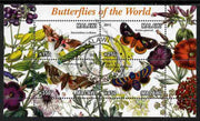 Malawi 2011 Butterflies of the World #4 perf sheetlet containing 4 values cto used