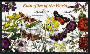 Malawi 2011 Butterflies of the World #4 imperf sheetlet containing 4 values unmounted mint