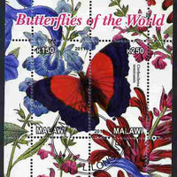 Malawi 2011 Butterflies of the World #5 perf sheetlet containing 2 values cto used