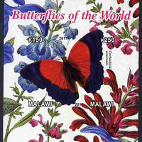 Malawi 2011 Butterflies of the World #5 imperf sheetlet containing 2 values unmounted mint