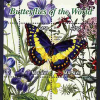 Malawi 2011 Butterflies of the World #6 perf sheetlet containing 2 values unmounted mint