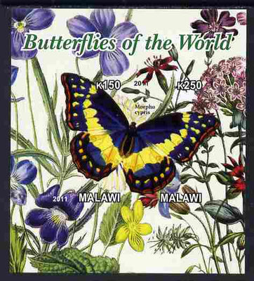 Malawi 2011 Butterflies of the World #6 imperf sheetlet containing 2 values unmounted mint