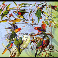 Malawi 2011 Parrots #1 imperf sheetlet containing 6 values unmounted mint