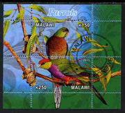 Malawi 2011 Parrots #3 perf sheetlet containing 2 values cto used