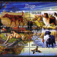 Malawi 2011 Dogs perf sheetlet containing 4 values cto used