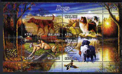 Malawi 2011 Dogs perf sheetlet containing 4 values cto used