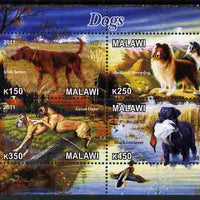 Malawi 2011 Dogs perf sheetlet containing 4 values unmounted mint