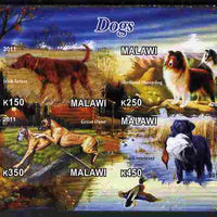 Malawi 2011 Dogs imperf sheetlet containing 4 values unmounted mint