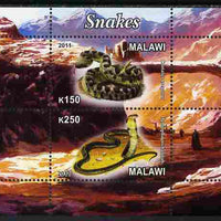 Malawi 2011 Snakes perf sheetlet containing 2 values unmounted mint