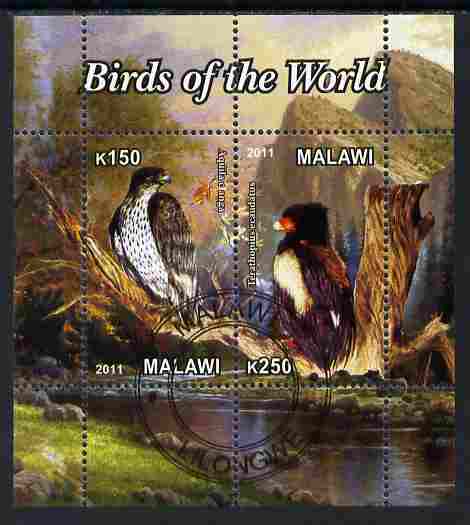 Malawi 2011 Birds of the World #1 perf sheetlet containing 2 values cto used