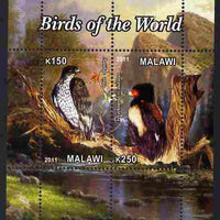 Malawi 2011 Birds of the World #1 perf sheetlet containing 2 values unmounted mint