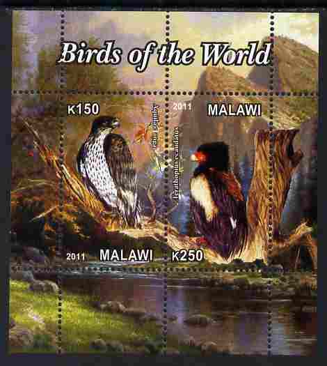 Malawi 2011 Birds of the World #1 perf sheetlet containing 2 values unmounted mint