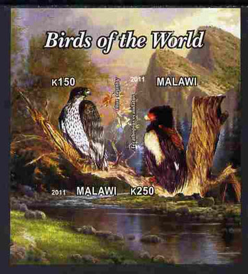 Malawi 2011 Birds of the World #1 imperf sheetlet containing 2 values unmounted mint