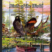 Malawi 2011 Birds of the World #2 perf sheetlet containing 2 values cto used