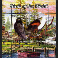 Malawi 2011 Birds of the World #2 perf sheetlet containing 2 values unmounted mint
