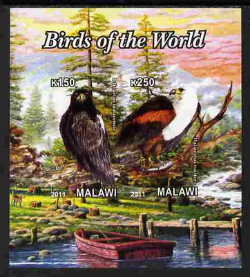 Malawi 2011 Birds of the World #2 imperf sheetlet containing 2 values unmounted mint