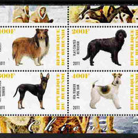 Burundi 2011 Dogs #1 - perf sheetlet containing 4 values unmounted mint