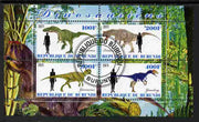 Burundi 2011 Dinosaurs #2 perf sheetlet containing 4 values fine cto used