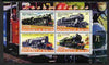 Burundi 2011 Steam Locomotives #3 perf sheetlet containing 4 values unmounted mint