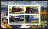 Burundi 2011 Steam Locomotives #6 imperf sheetlet containing 4 values unmounted mint