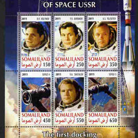 Somaliland 2011 History of Space - USSR #01 perf sheetlet containing 6 values unmounted mint