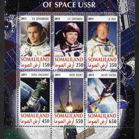 Somaliland 2011 History of Space - USSR #02 perf sheetlet containing 6 values unmounted mint