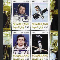 Somaliland 2011 History of Space - USSR #05 perf sheetlet containing 4 values unmounted mint
