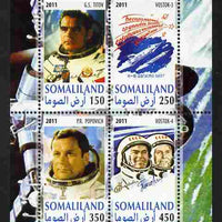 Somaliland 2011 History of Space - USSR #06 perf sheetlet containing 4 values unmounted mint