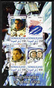 Somaliland 2011 History of Space - USSR #06 imperf sheetlet containing 4 values unmounted mint